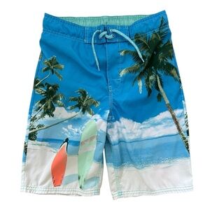 OshKosh B'gosh Boys Board Short Swim Trunk with Beach Print Size 12